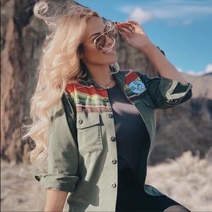 Custom Oregon ducks vintage army jacket